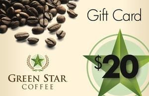 Green Star Coffee $20 Gift Card